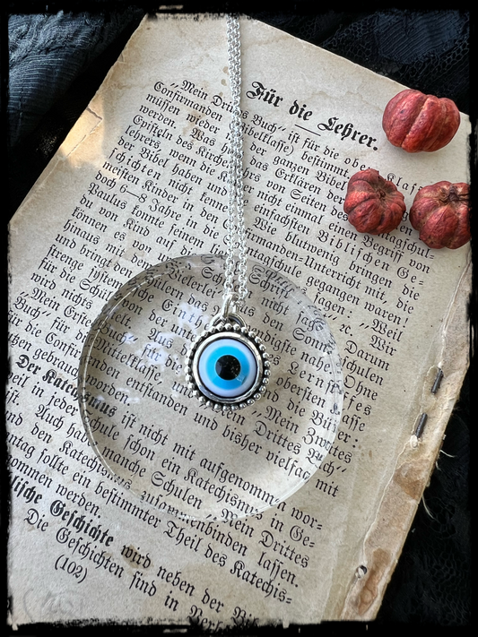 🧿Nazar🧿 Hand crafted sterling silver Evil eye protection layering amulet MTO necklace ~