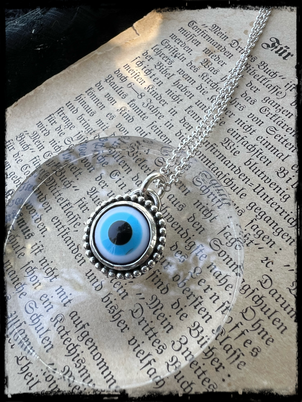 🧿Nazar🧿 Hand crafted sterling silver Evil eye protection layering amulet MTO necklace ~